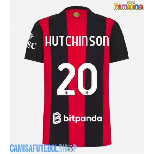 Camisa de time de futebol AC Milan Omari Hutchinson #20 Replicas 1º Equipamento Feminina 2026-27 Manga Curta